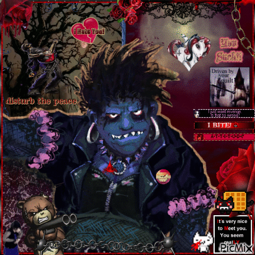 picmix of Xaria (look outside) i made! - art by me